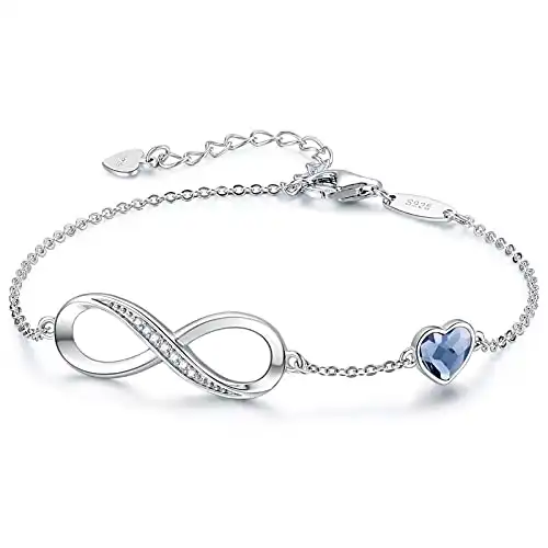 CDE Infinity Heart Symbol Charm Link Bracelet for Women