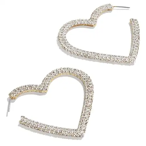 BaubleBar Reva Heart Hoop Earrings for Women