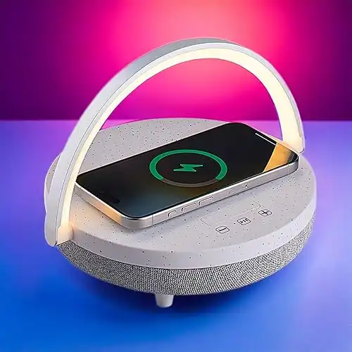 Multifunctional Bedside Lamp with Wireless Charging