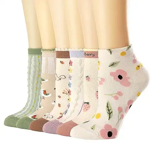 Albagu Womens Crew Socks Casual Cotton Socks